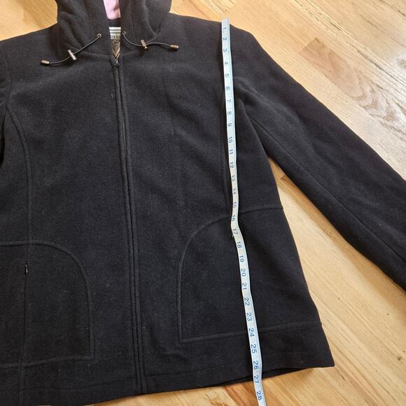 Marvin Richards Wool Blend Womens Zip-up Hooded Jacket Coat - Picture 5 of 11